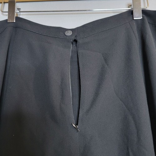 JS Collections Trouser Dress Pants Flat Print Wide Leg High Rise Black Size 16 - Picture 4 of 7
