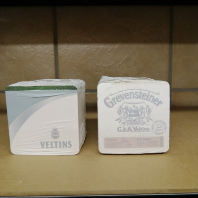 Bierdeckel Grevensteiner/Veltins 140 Stück Bierfilz Untersatz eckig