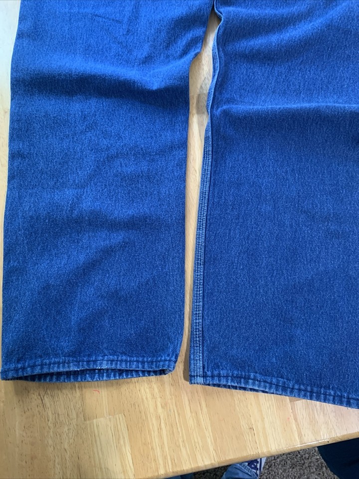 RoundHouse Bib Overalls Mens 42x32 Blue Denim Workwear PreOwned eBay