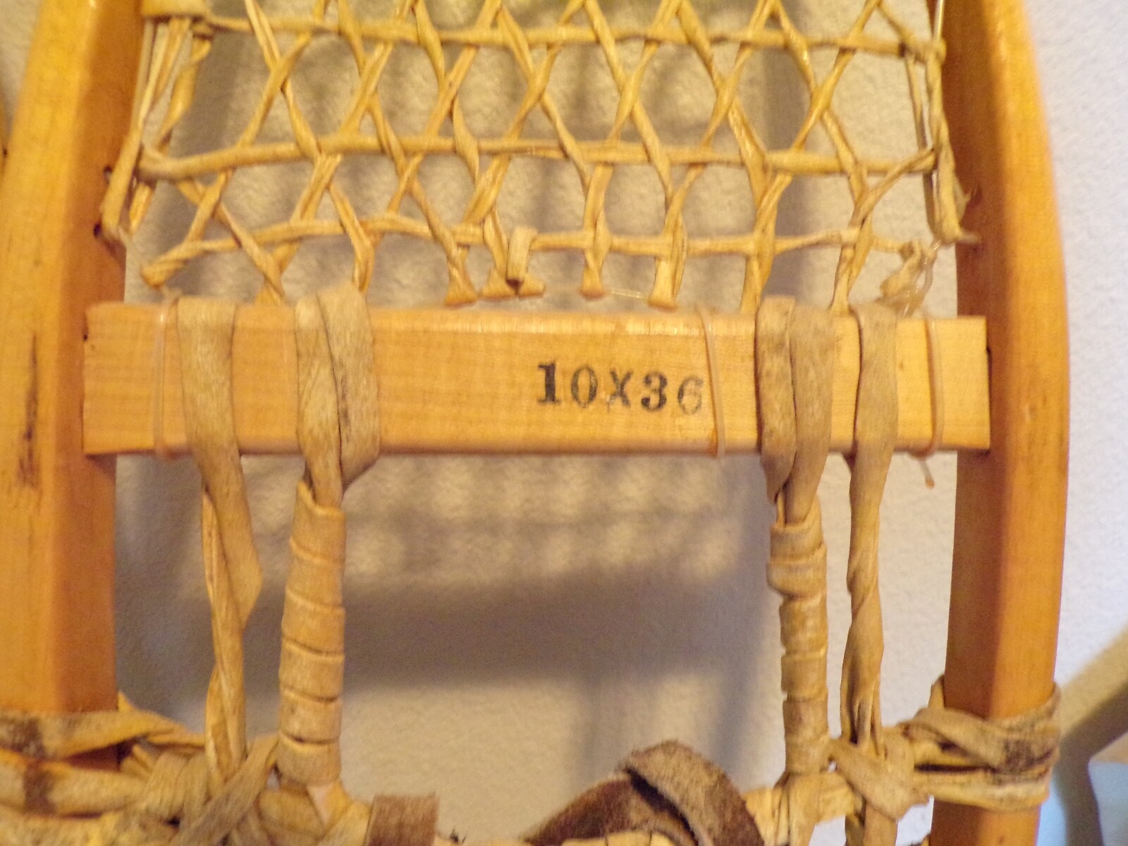 vintage Snowtrek 10x36 snow shoes wood rawhide made in canada eBay
