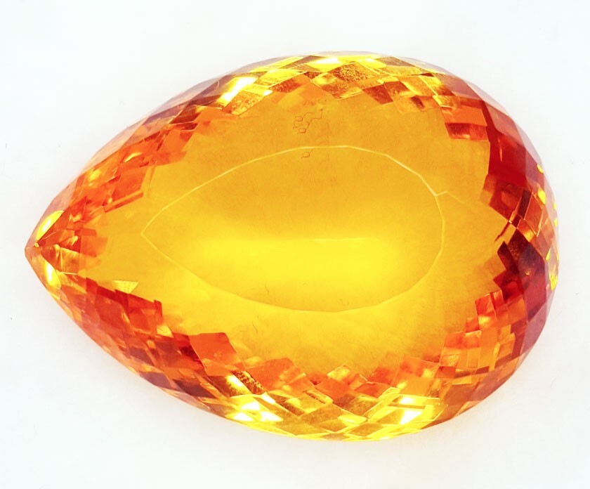 175+ Ct Citrine Certified Loose Gemstone Pendent Size Transparent Pear Cut R473