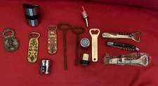 lot of 14 corkscrews - bottle openers - lemon bowls - drinks - advertising