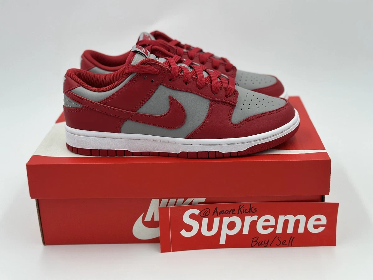 Nike Dunk Low Retro Medium Grey Varsity Red UNLV - Thrifter