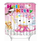 Cute Kitty Cat Elfin 3D Shower Curtain Polyester Bathroom Decor  Waterproof