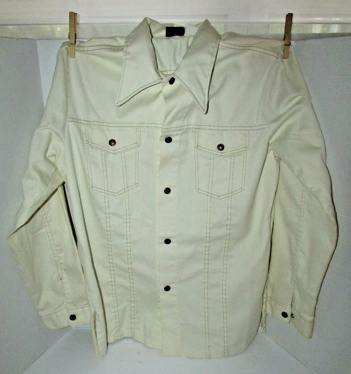 Cream colored cheap denim jacket