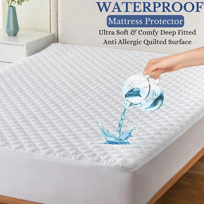 GESTEPPTER WASSERDICHTER MATRATZENSCHUTZ EXTRA TIEF MONTIERTER BETTBEZUG