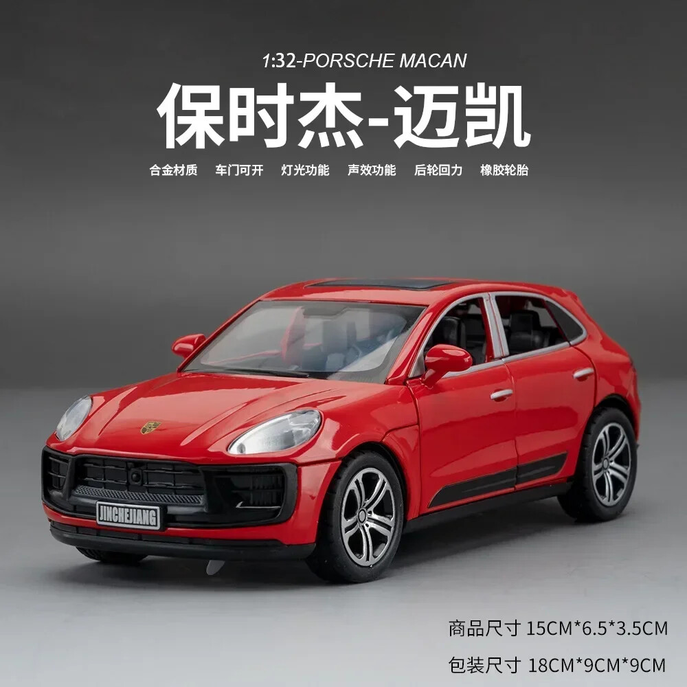 Porsche Macan S Miniature 1/41 - Modèle Métal Vert Avec Portières Ouvrantes - Occasion