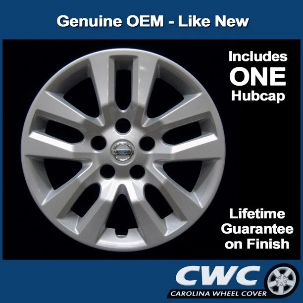 Hubcap for Nissan Altima 2013-2018 - Genuine Factory OEM 16-Inch Silver 53088 - Image 2 of 4