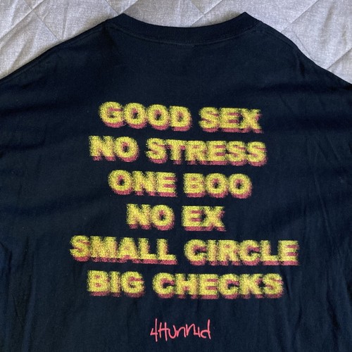 4 Hunnid YG T Shirt Men’s XL Extra Large Black Good Sex Rap Short Sleeve Zumiez - Picture 4 of 8