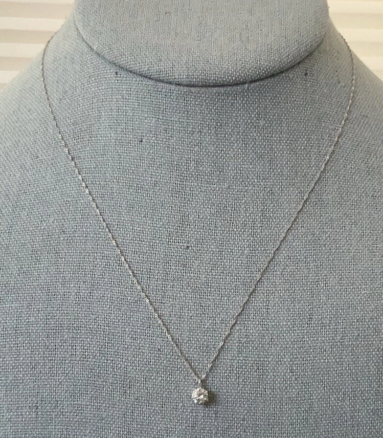 PT850 Platinum Chain and Diamond (.45ct) Pendant Necklace (16in) - Image 2 of 4