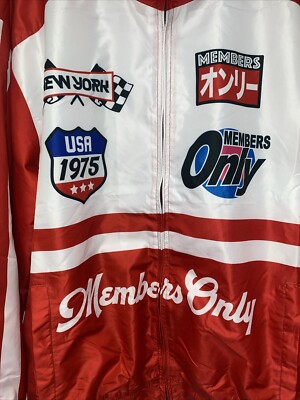 Members Only Racing Team Red Zip Jacket, size Large NWT | eBay