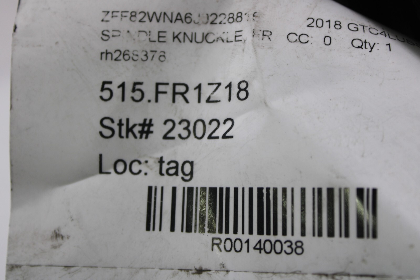 Ferrari GTC4 Lusso, FF, RH, Right, Front Spindle Knuckle, Used, P/N 268378