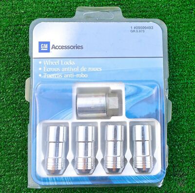 OEM GM Wheel Lug Lock Set – 4 Pcs, Fits Escalade Tahoe Yukon Sierra Silverado (9599493)