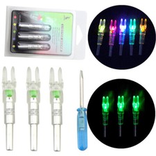 6X LED Nocken 6.2mm Leuchtnocken Licht Arrow Nock CarbonPfeil Bogenschie&szlig;en Jagd