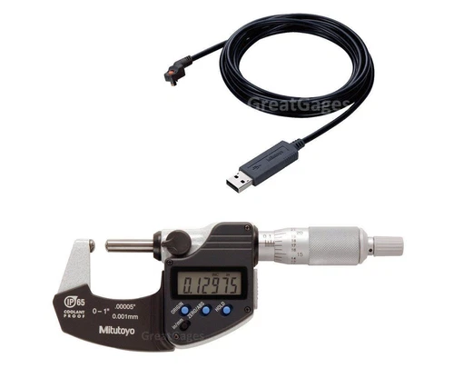 395-371-30-USB Ball Anvil & Spindle Micrometer 1" to USB Direct Package