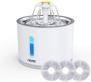 Fontaine A Eau Pour Chat Et Petit Chien 2 5l Aerb Distributeur Eau Pour Chat Led Ebay