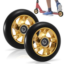 120mm Scooter Wheels Pair with ABEC9 Bearings for Fast and Quiet Scooter Ride