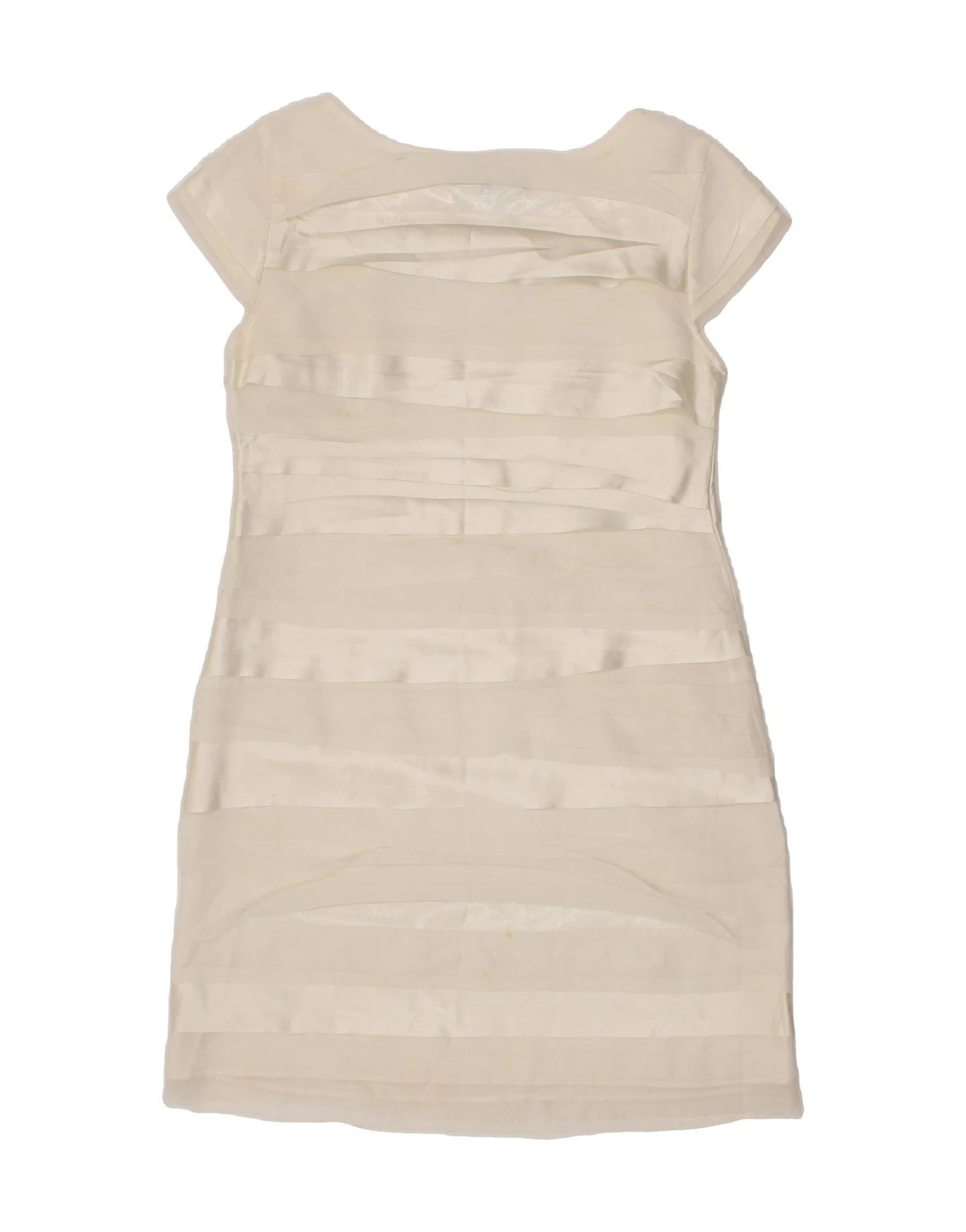 OFF WHITE PRINCIPLES BY BEN DE LISI abito tubino donna UK 14 grande bianco sporco AR02