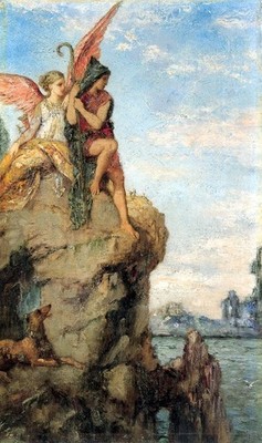 Hesiod and the Muse Vintage Kunstdruck Poster Wanddeko Wandakzent Deko Concep