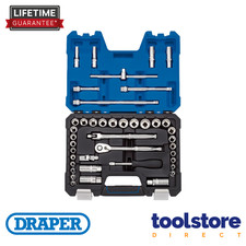 Draper 16465 Expert Combined MM/AF Socket Set, 3/8" Sq. Dr., Blue (41 Piece)