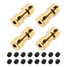 4Pcs 2.3mm to 3mm Brass Shaft Coupling Joint Connector with Screws