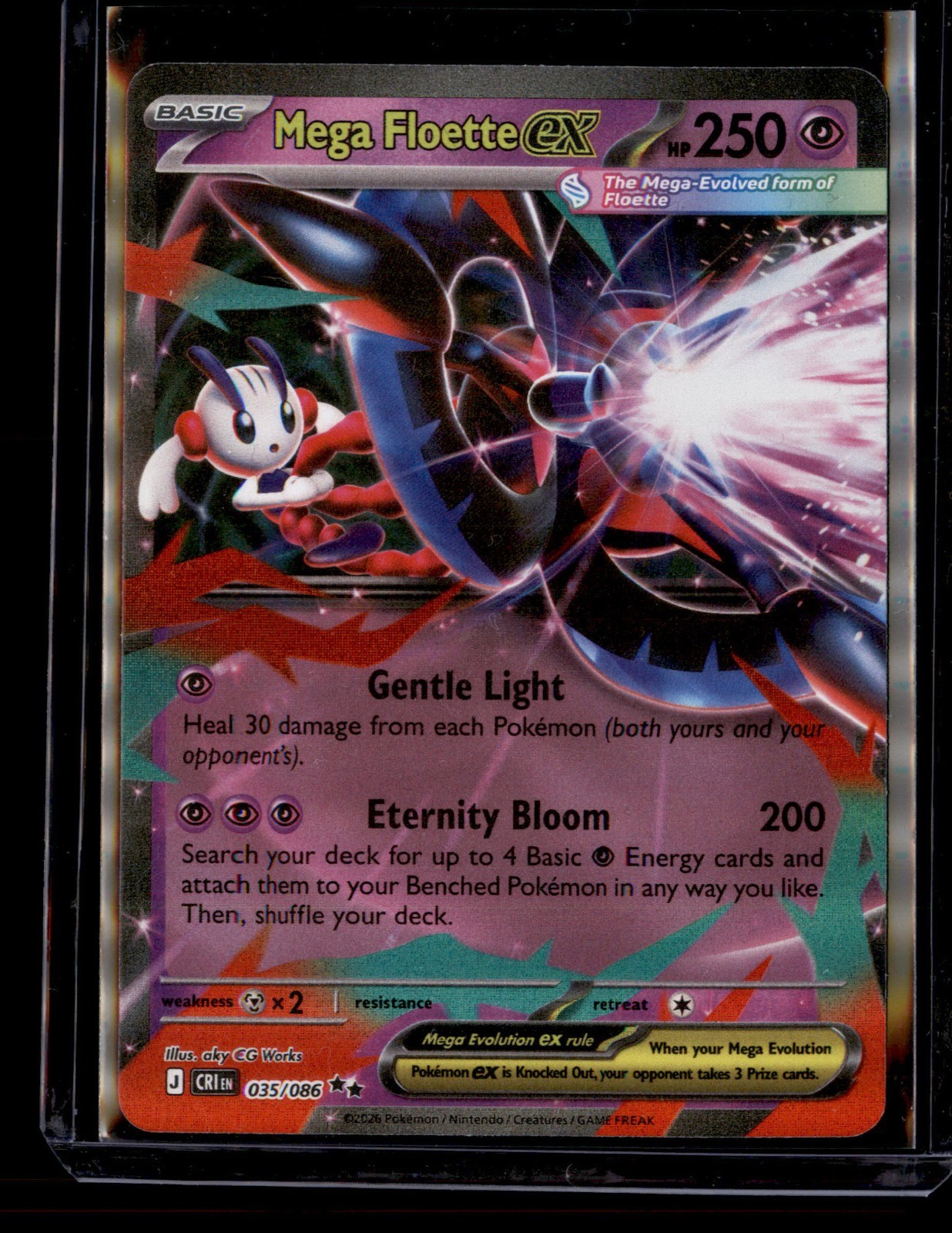 Mega Floette ex Holo Double Rare ME04: Chaos Rising 035/086 NM