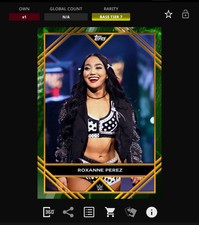 DIGITAL Topps Slam 25 BASE SERIES Green Lightning - ROXANNE PEREZ