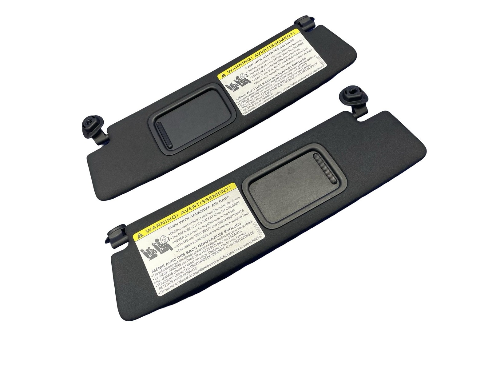 2008-2015 AUDI R8 FRONT LEFT RIGHT SUNVISOR SHADE SUN VISOR SET BLACK