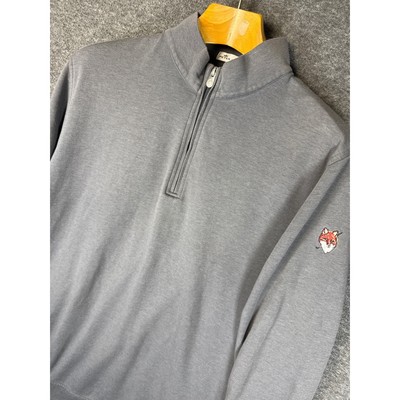 Peter Millar Crown Comfort Quarter Zip Pullover Sweatshirt Fox Logo Mens XL Golf