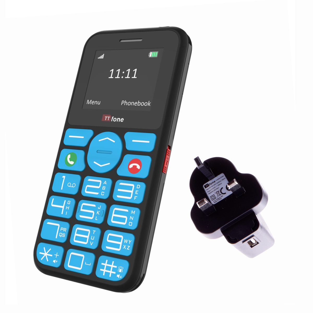 Ttfone Tt190 Big Button Basic Senior Unlocked Emergency Mobile Phone - Simple Cheapest Phone With Mains Charger And O2 Sim Card - Image 3