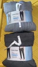 Calvin Klein 2 Pack French Terry Joggers Pants Blue-Gray  Gray Black PICK