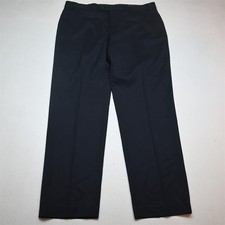 Chaps Ralph Lauren 38x32 Navy Blue 100% Wool Flat Front Classic Dress Mens Pants