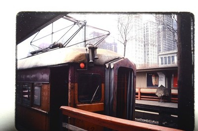 SOUTH SHORE LINE Chicago Il Dec-81 Original 35mm Zug Foto Dia