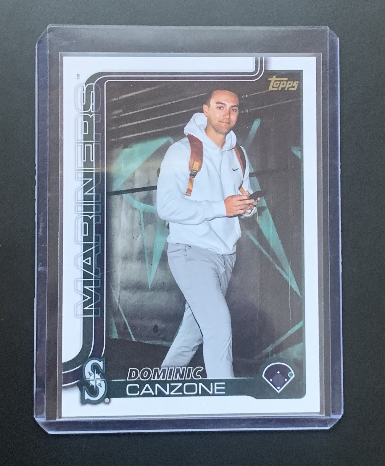 2025 Topps Update Dominic Canzone Golden Mirror Image Variation #US56 Mariners