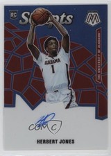 2021-22 Chronicles Draft Picks Mosaic Scripts Blue 7/49 Herbert Jones Auto ms9