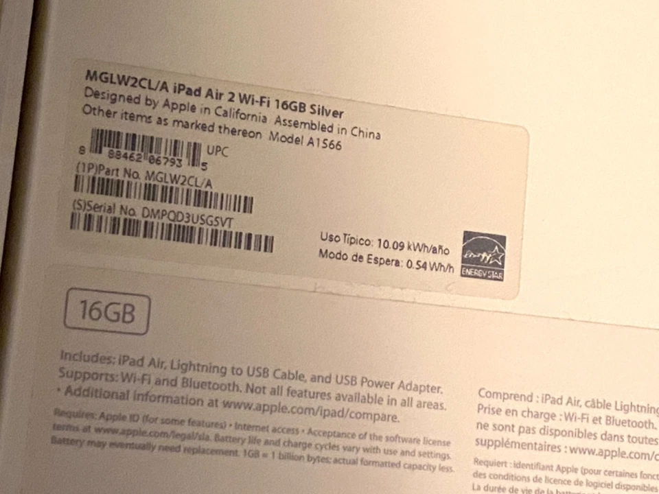 Apple iPad Air 2 Wifi 16 GB Silver, White - Image 4 of 4