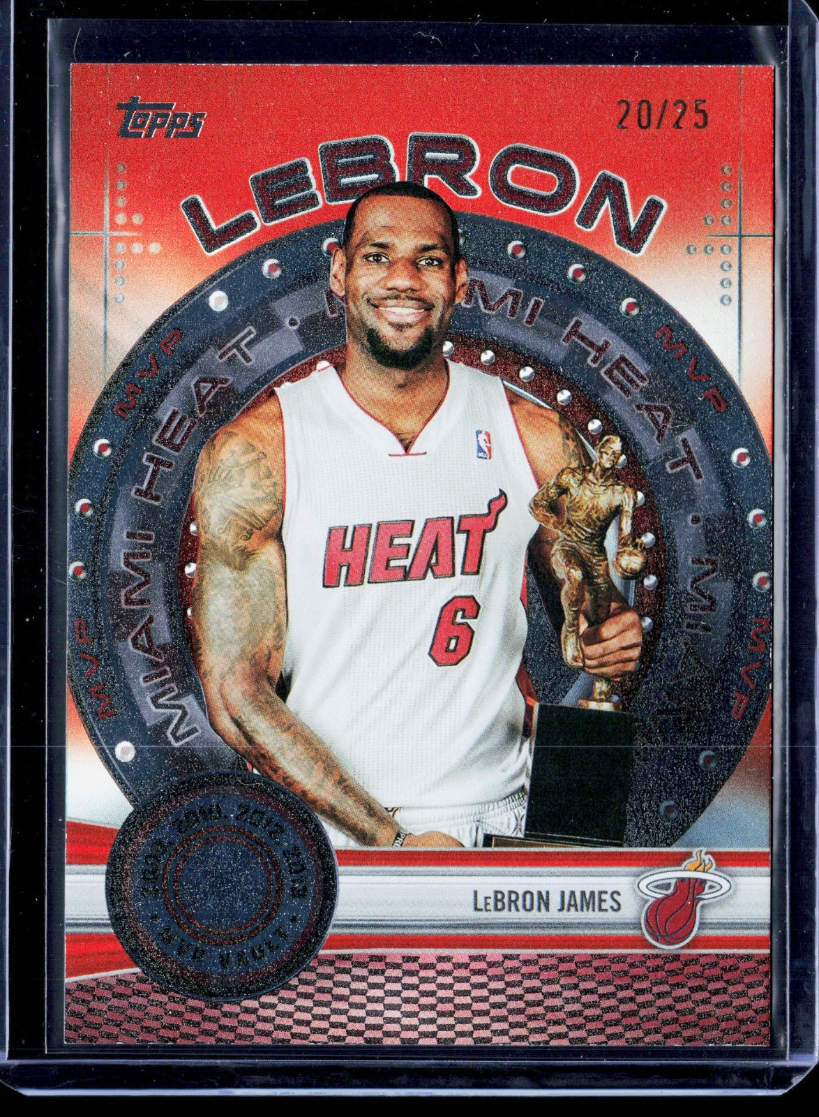 2025-26 Topps - Lebron James MVP Vault Orange Rainbow /25 Los Angeles Lakers
