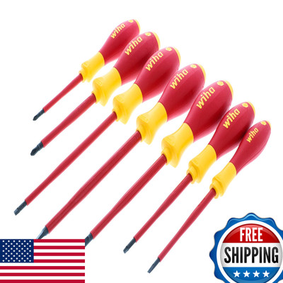 Wiha 32097 7 Piece Insulated Softfinish Screwdriver Set