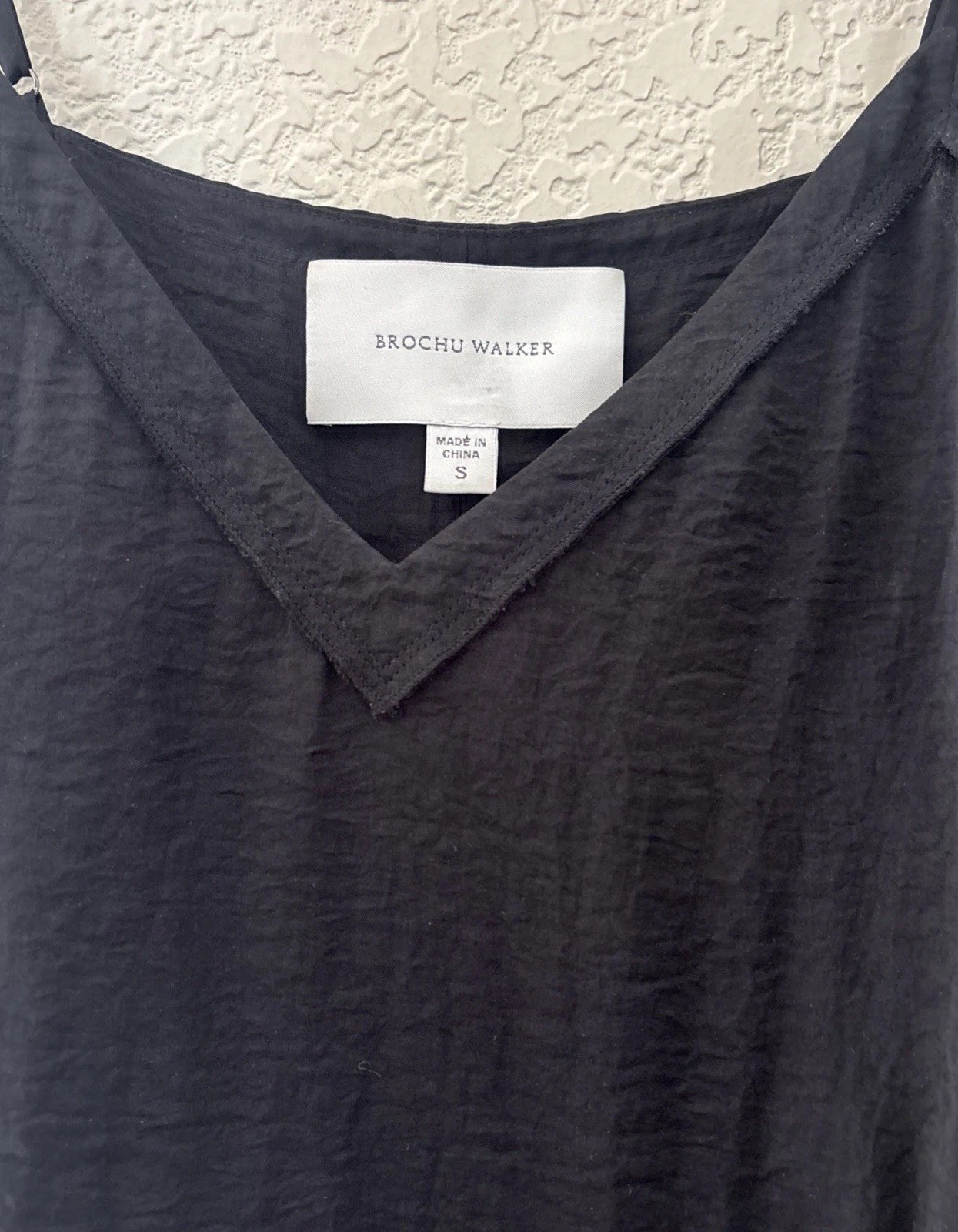 BROCHU WALKER Black Basic Spahetti Strap VNeck Dr… - image 8