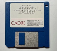 Cadre Technologies SW1009 Software Floppy Disk