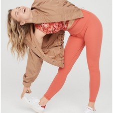 NWT Aerie OFFLINE Real Me XTRA High Rise 7/8 Legging Orange/Coral L