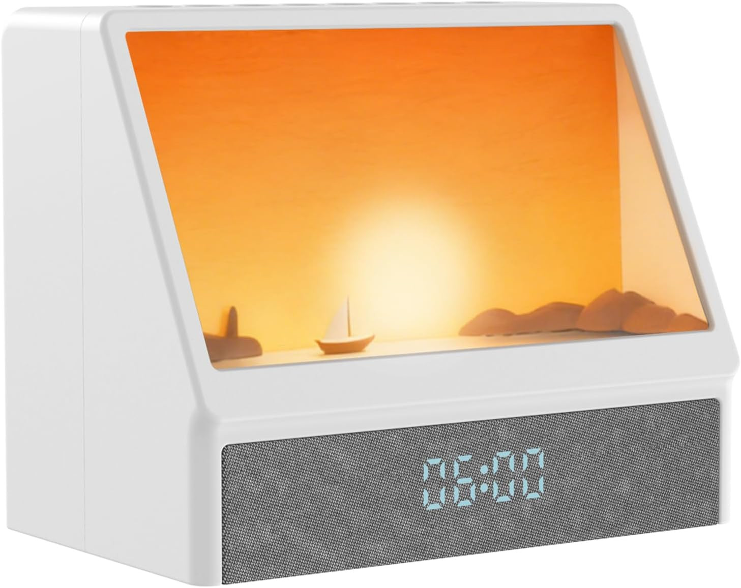 Sunrise Alarm Clock, White Noise Machine Lamp, Wake Up Light with 12 Sounds,