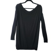 Athleta Womens Black Knit Modal Tunic Shift Dress Size Small