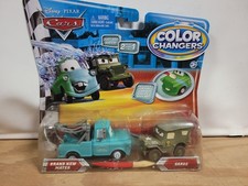 DISNEY PIXAR CARS BRAND NEW MATER SARGE COLOR CHANGERS 2009 2 PAINT JOBS IN 1