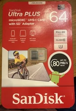 SanDisk Ultra Plus microSDXC UHS-I Card w/ SD Adapter (Sealed/New)