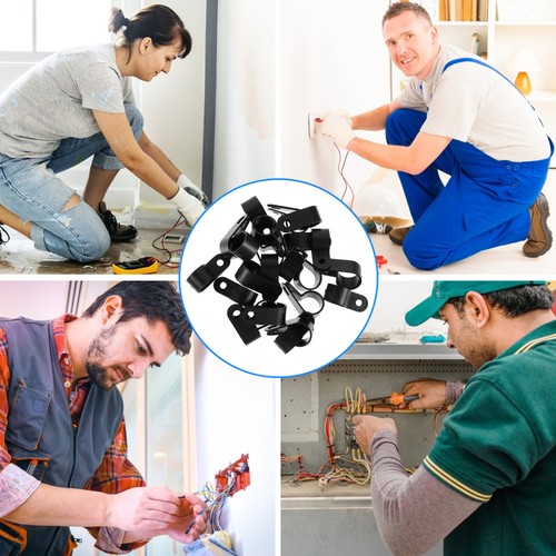 50 Pcs Coax TV Cable Holder Clamp Sorter Nylon Wire Clips Fixing - 第 10/12 張圖片