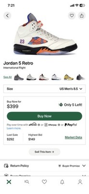 Jordan Air Jordan 5 Retro International Flight Men's Mid-Top Sail Orange 2018