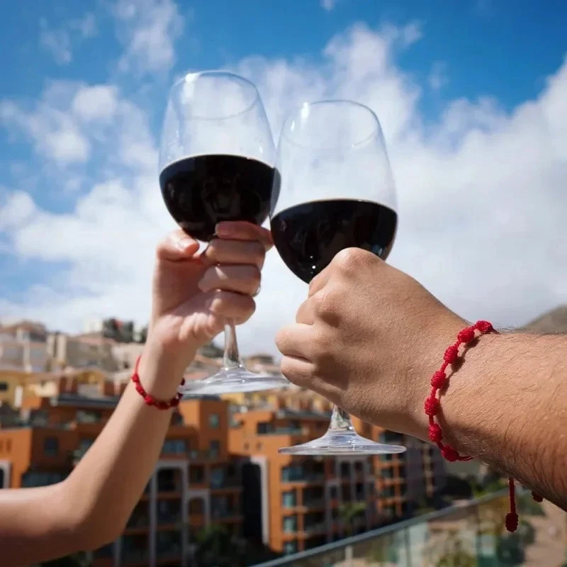 Pulsera Cuerda Roja Suerte 7 Nudos Cuerda Ajustable Pareja Hágalo Usted Mismo Hecho a Mano 1 Pc Foto 2 de 4