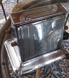 vintage Manning & Bowman Art Deco Chrome Toaster working