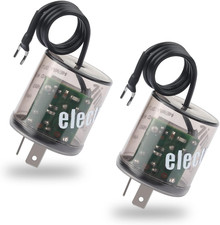 2PCS Flasher Relay for LED Turn Signal with Ground Wire12V 2 Pin Led